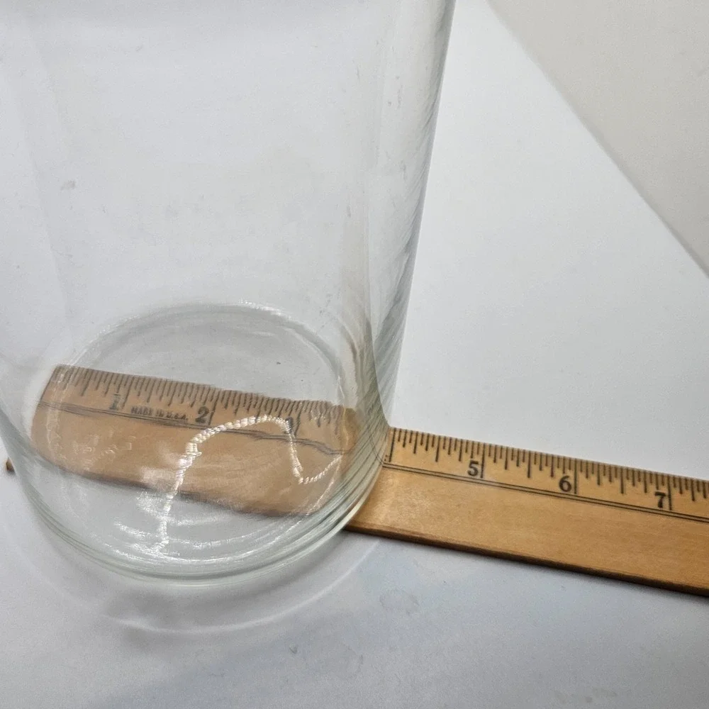 Vintage Glass Canister Jar Hydrangea Floral Resin Lid Cottagecore 8